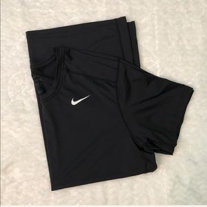 Nike Dri Fit Black Fitted Short Sleeve T Shirt